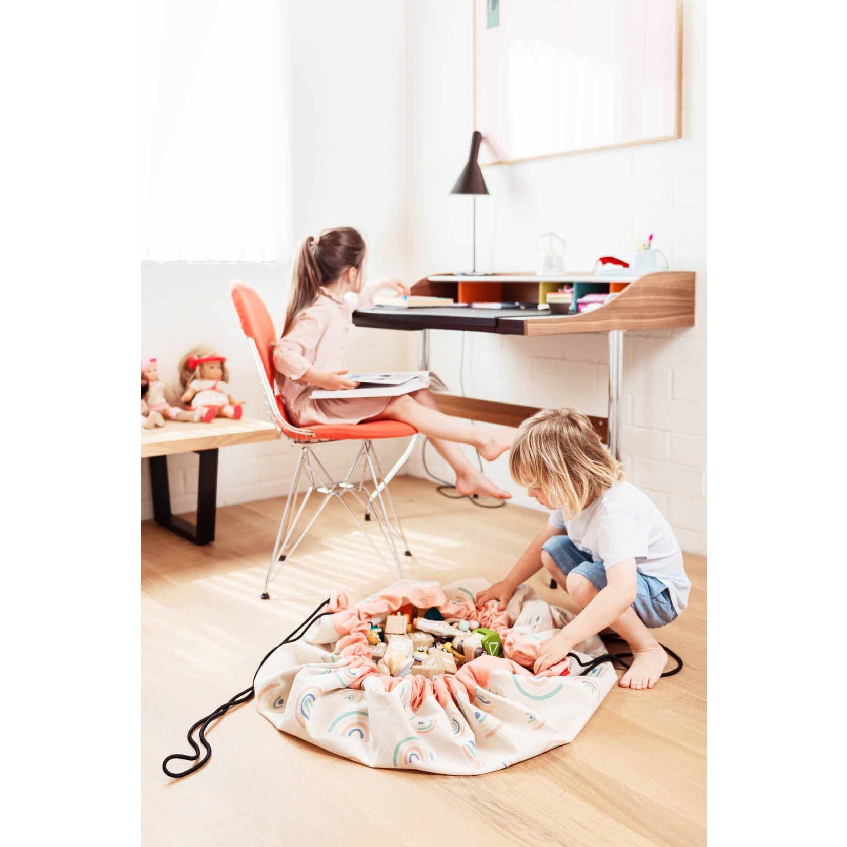 Play & Go Play & Go - Speeltapijt/Opbergzak Rainbow - 140 cm