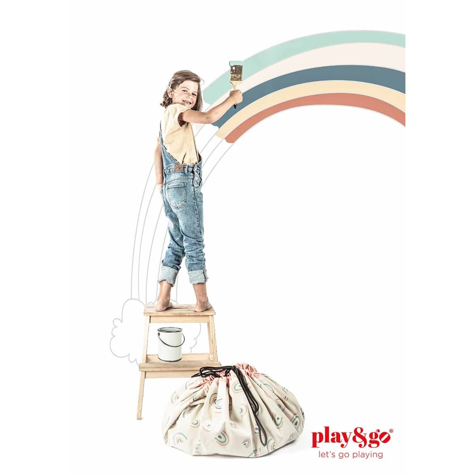Play & Go Play & Go - Speeltapijt/Opbergzak Rainbow - 140 cm