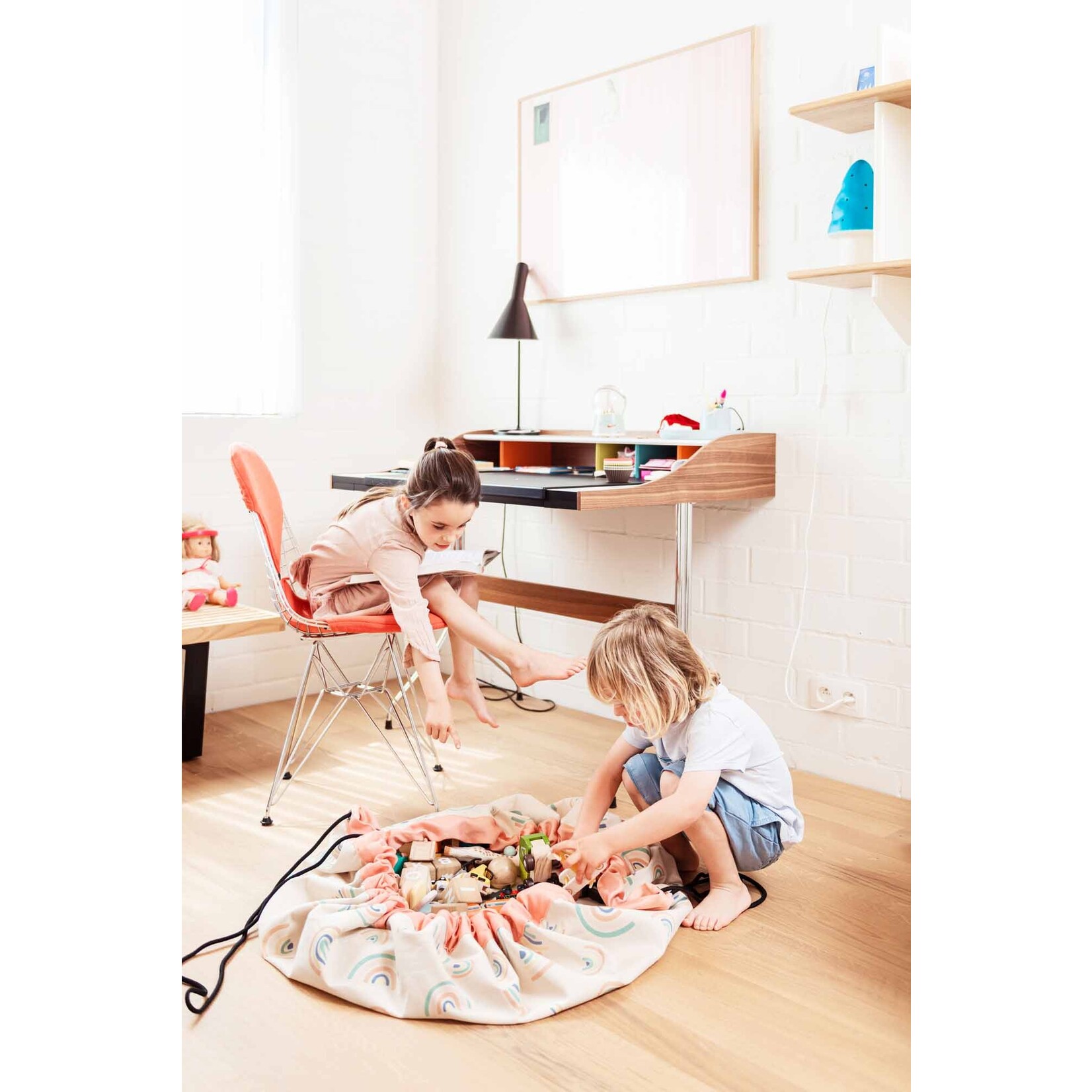 Play & Go Play & Go - Speeltapijt/Opbergzak Rainbow - 140 cm
