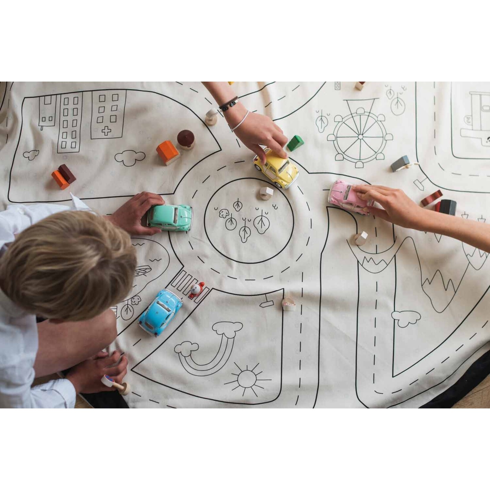 Play & Go Play & Go - Speeltapijt/Opbergzak Playville - 140 cm