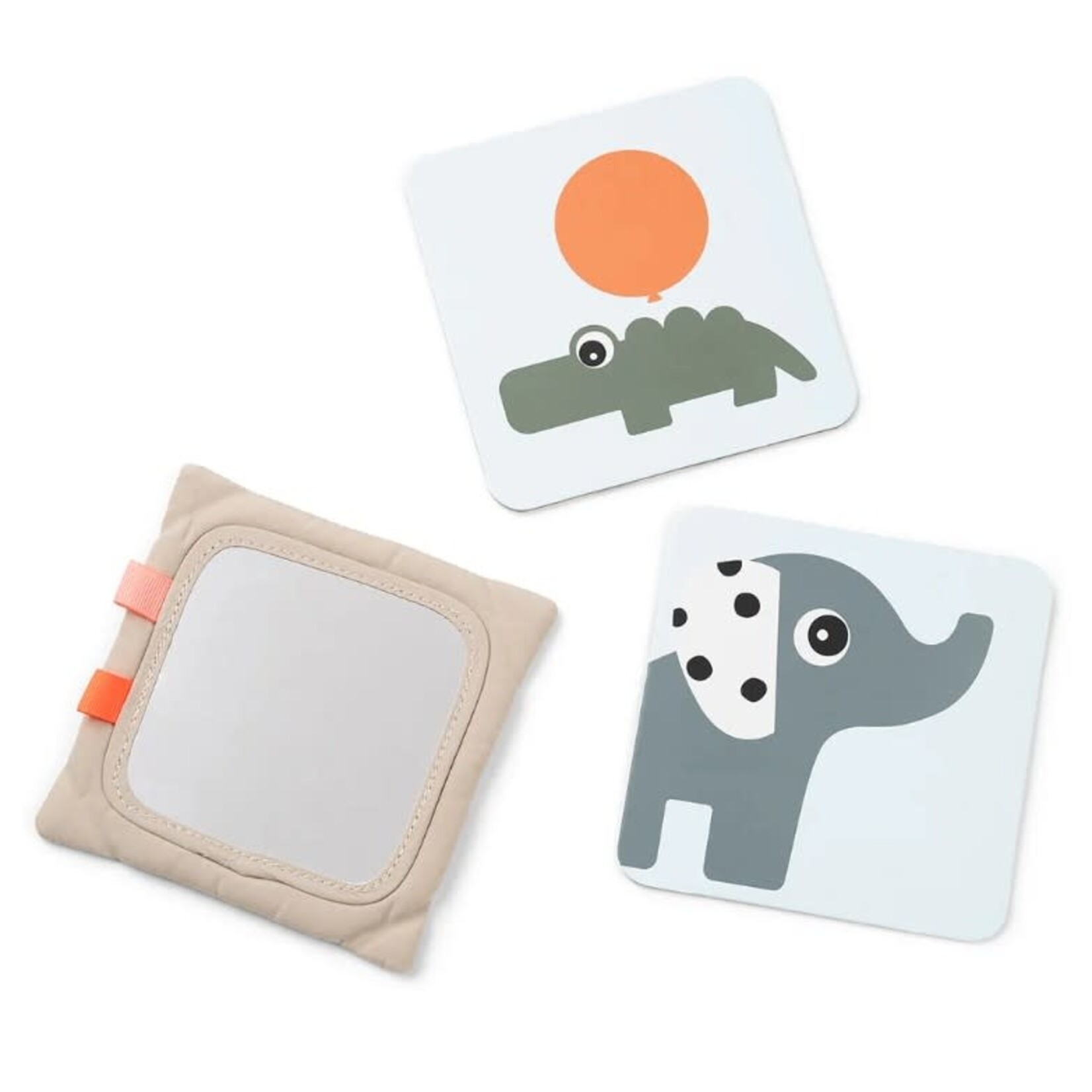 Done by Deer Done by Deer - Baby contrast card holder - Deer friends - Sand