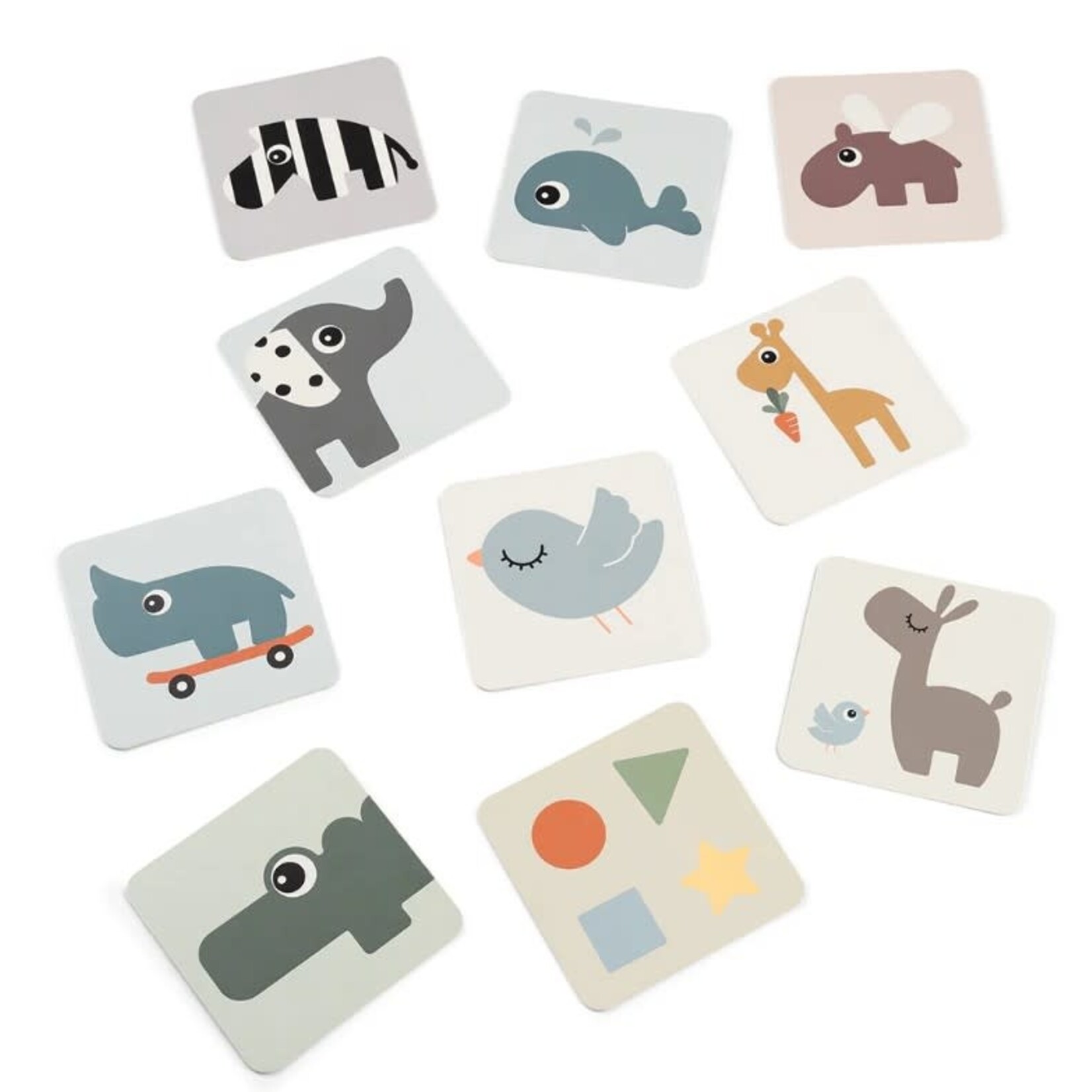 Done by Deer Done by deer - Baby contrast cards 10-pack - Elphee - Colour mix