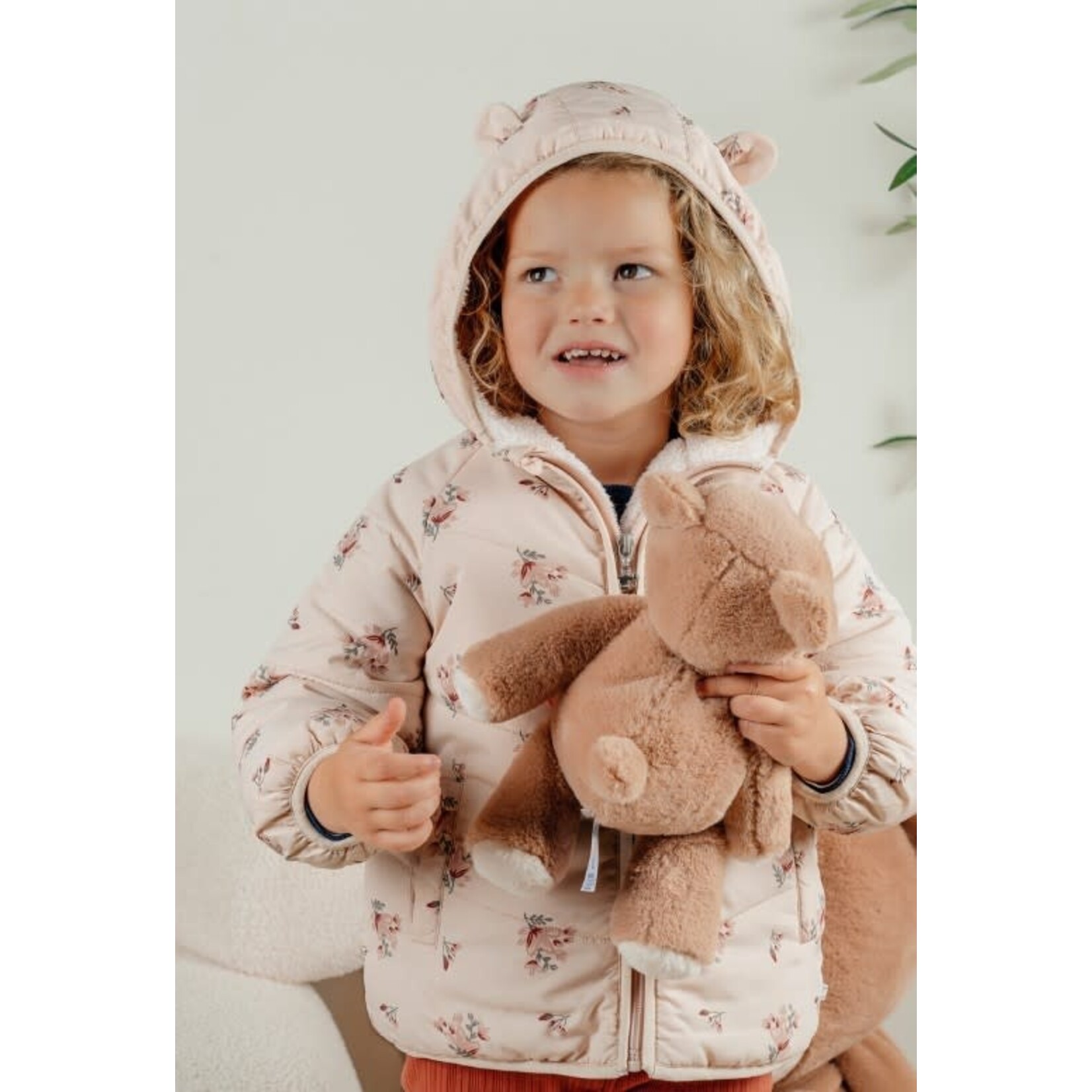Noukie's Noukie's - Roze waterafstotend jasje in Groloudoux® en sherpa
