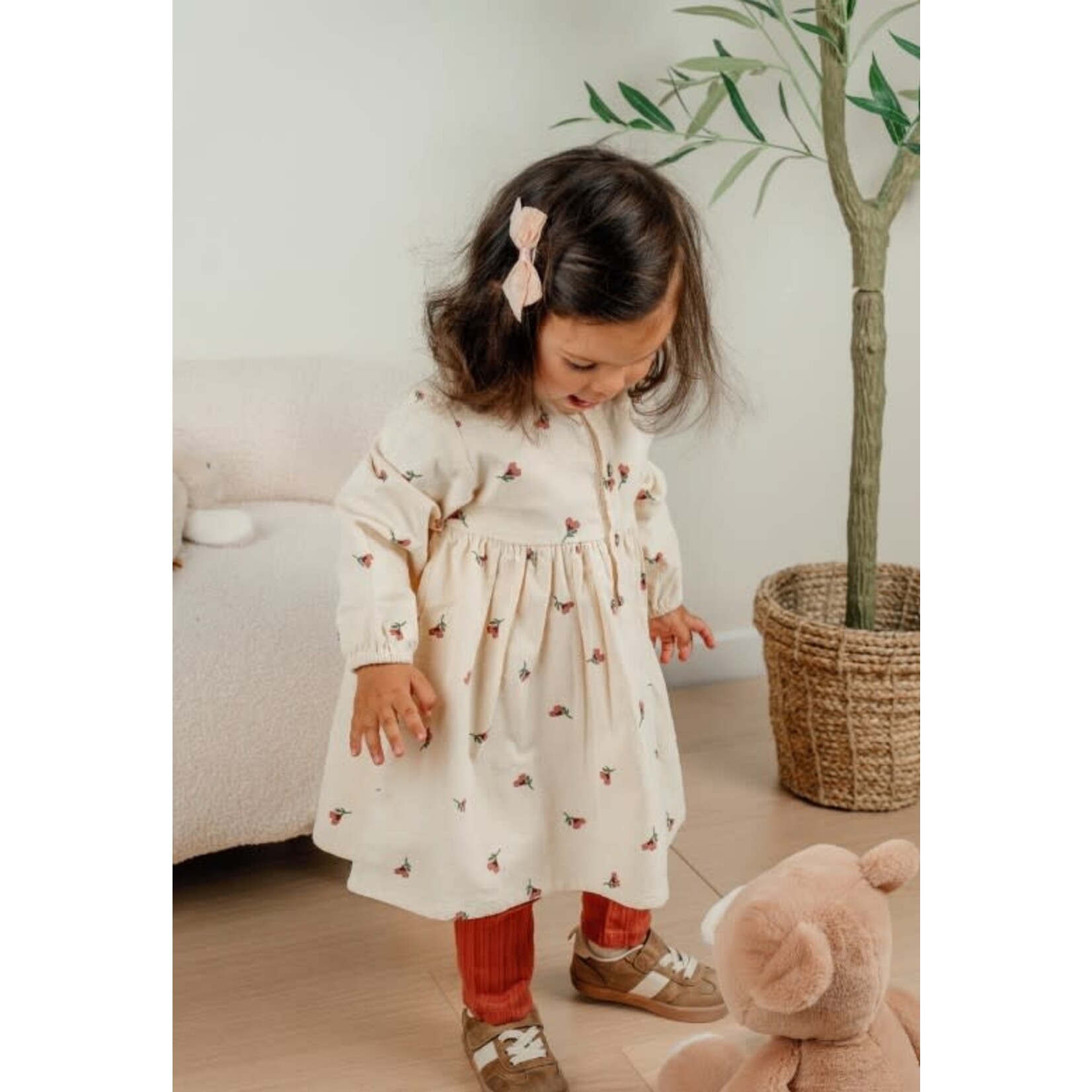 Noukie's Noukie's - Corduroy jurkje en legging in geribde jersey