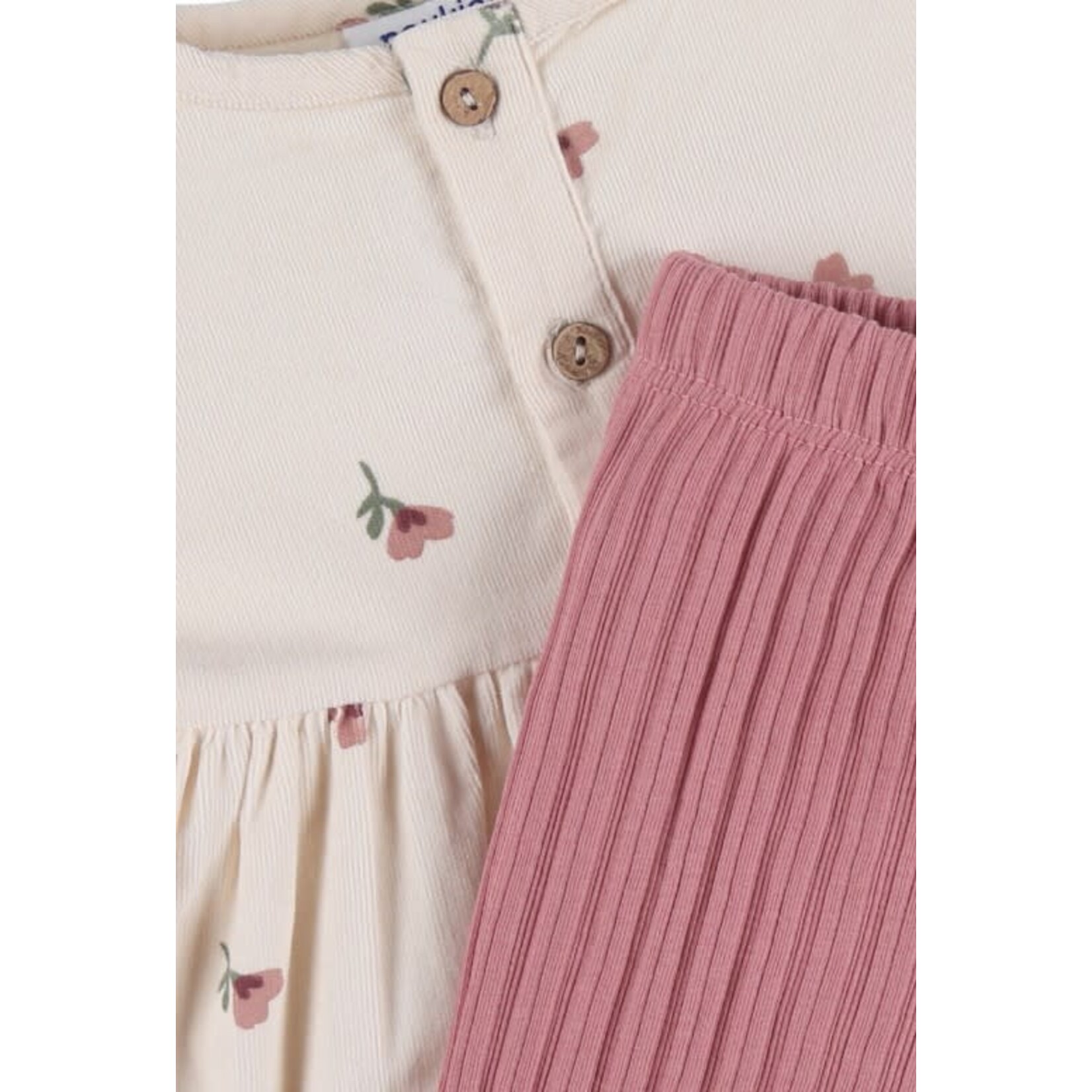 Noukie's Noukie's - Corduroy jurkje en legging in geribde jersey