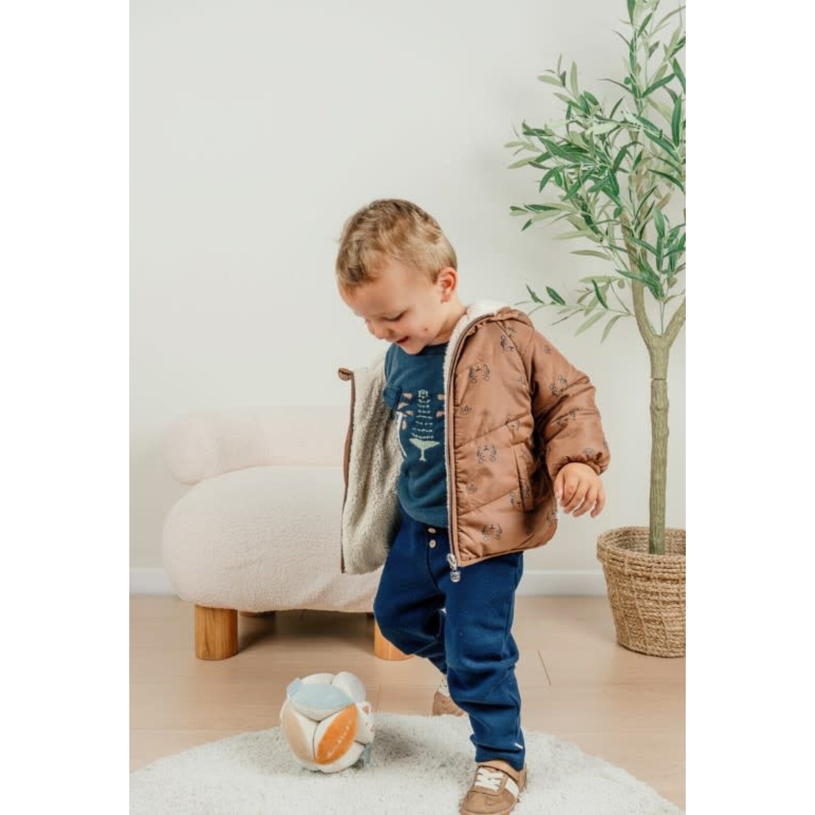 Noukie's Noukie's - Bruin waterafstotend jasje in Groloudoux® en sherpa