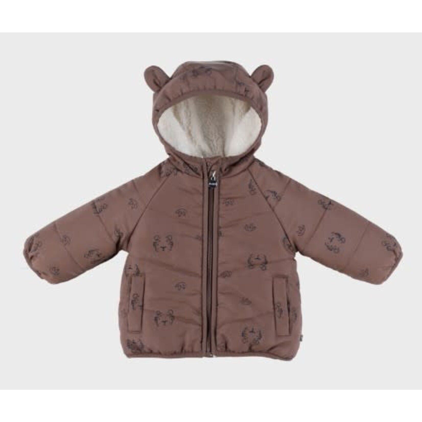 Noukie's Noukie's - Bruin waterafstotend jasje in Groloudoux® en sherpa