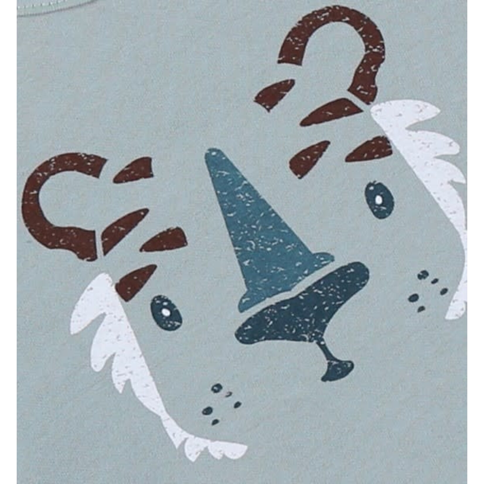 Noukie's Noukie's - Groen jersey T-shirt met lange mouwen en tijgerprint