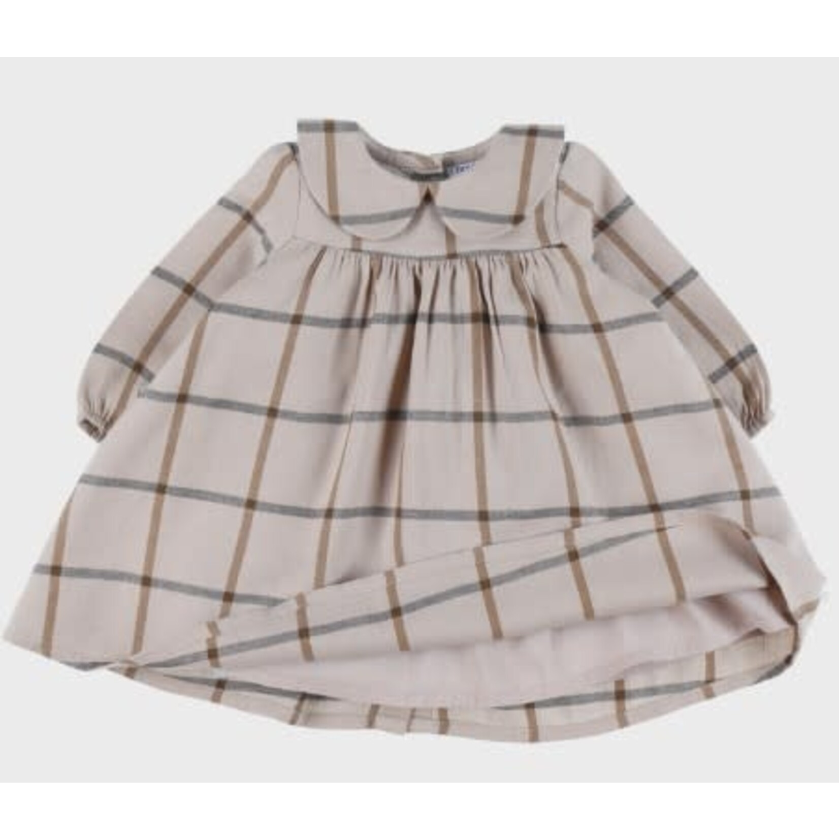 Noukie's Noukie's - Jurk met beige ruitjes