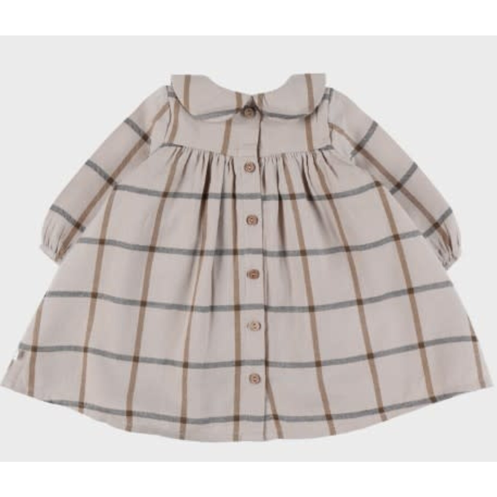 Noukie's Noukie's - Jurk met beige ruitjes