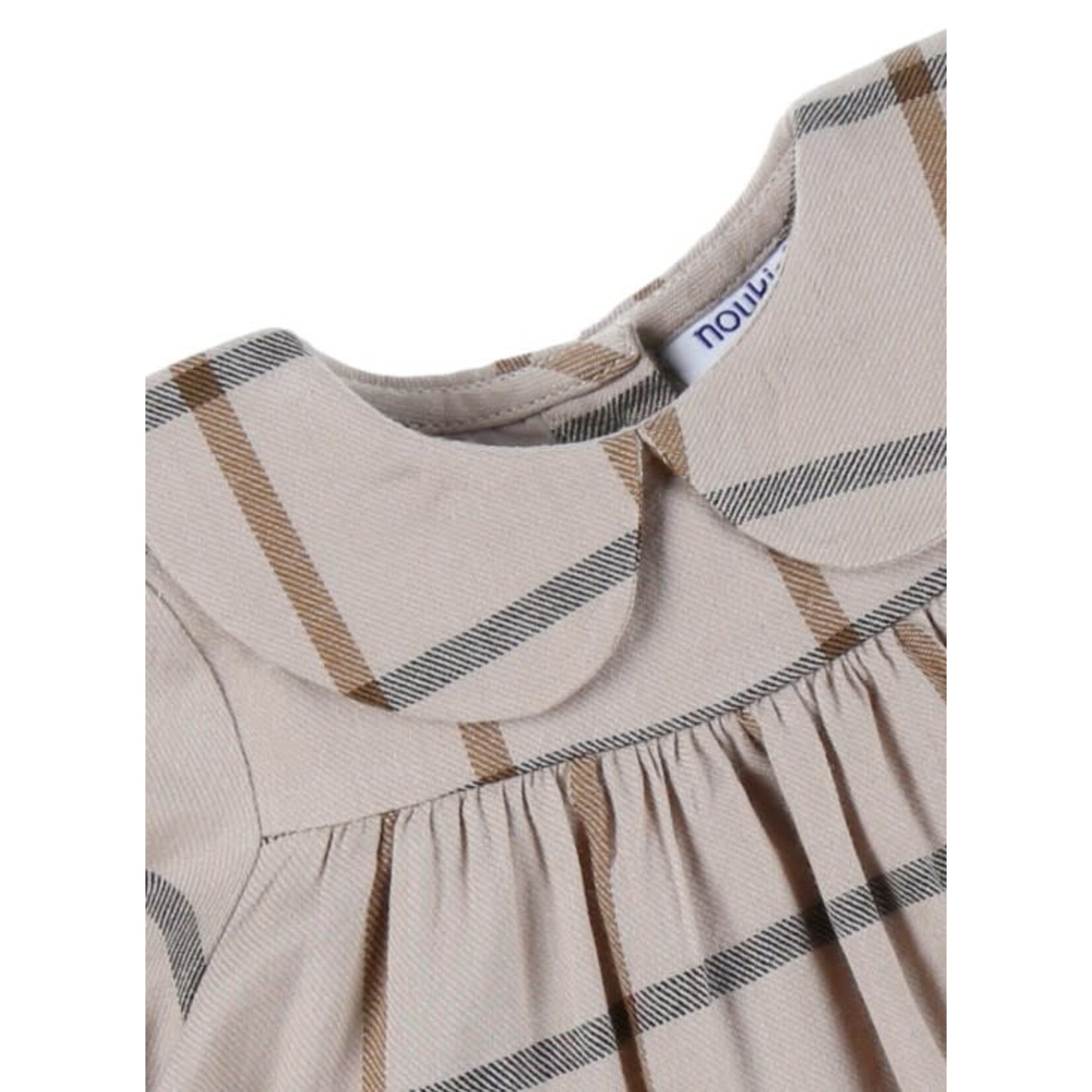 Noukie's Noukie's - Jurk met beige ruitjes