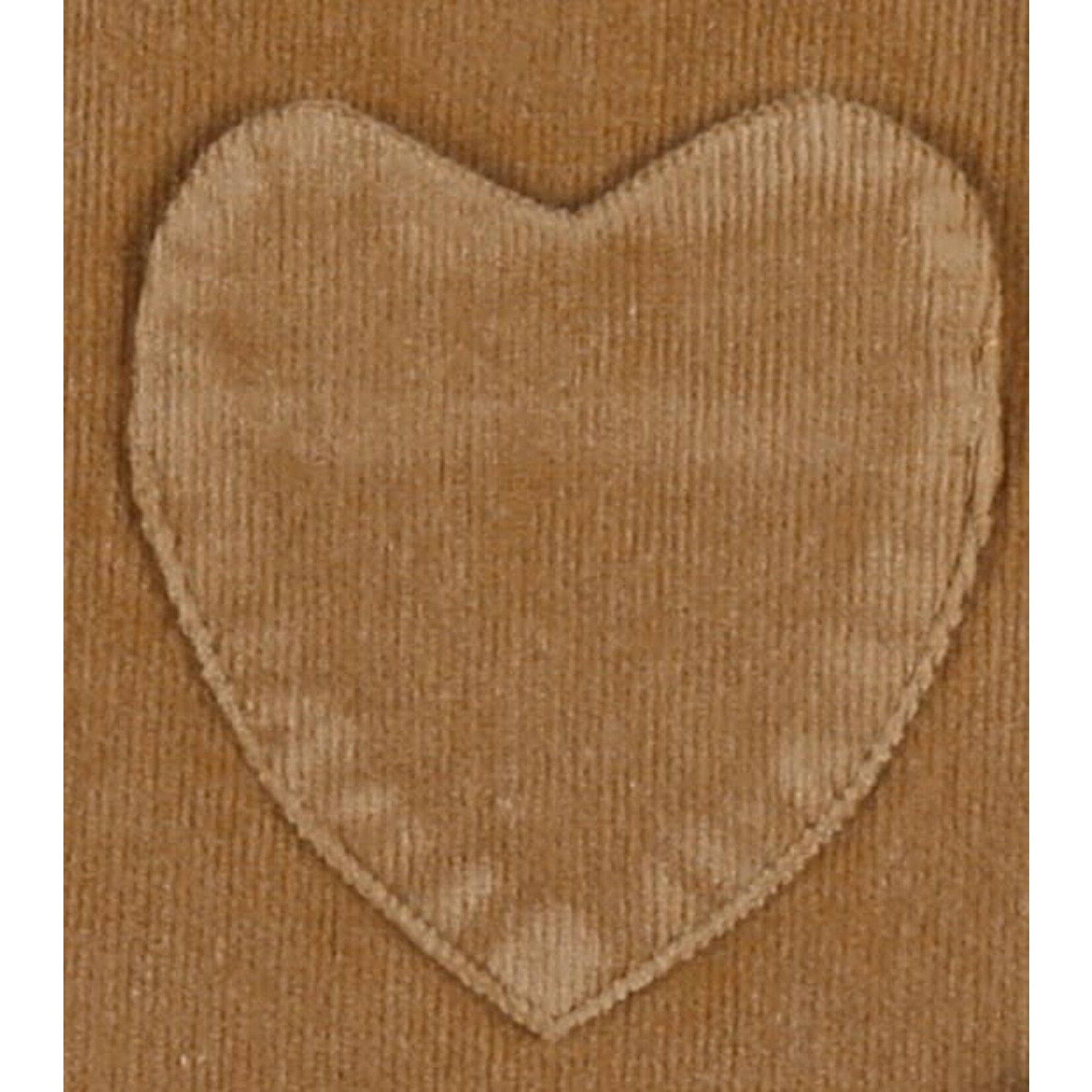 Noukie's Noukie's - Set van bruin corduroy kleedje + wit tshirt