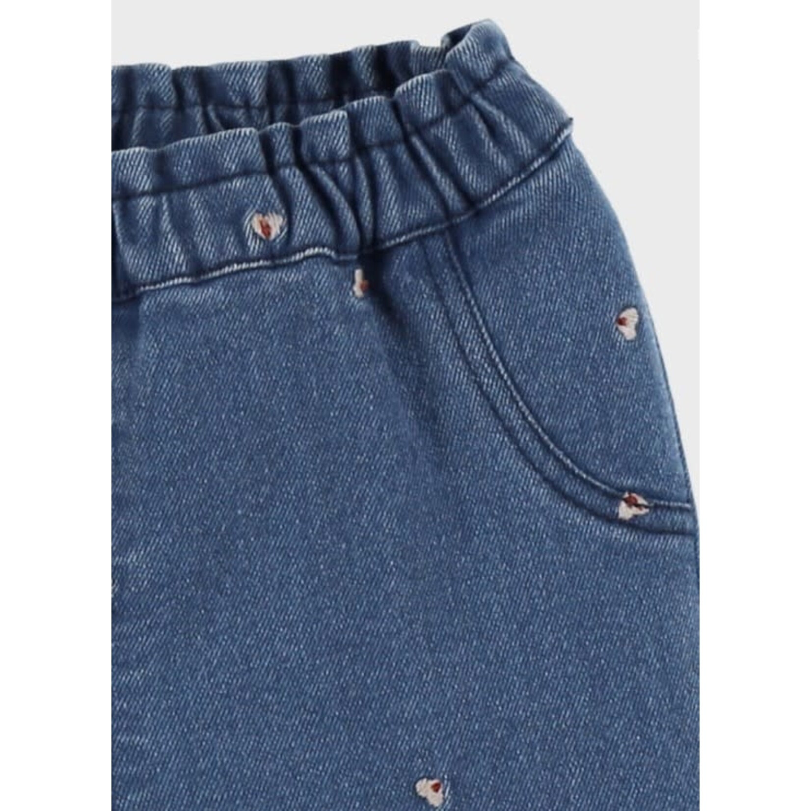 Noukie's Noukie's - Jeansbroek geborduurd, Flower power