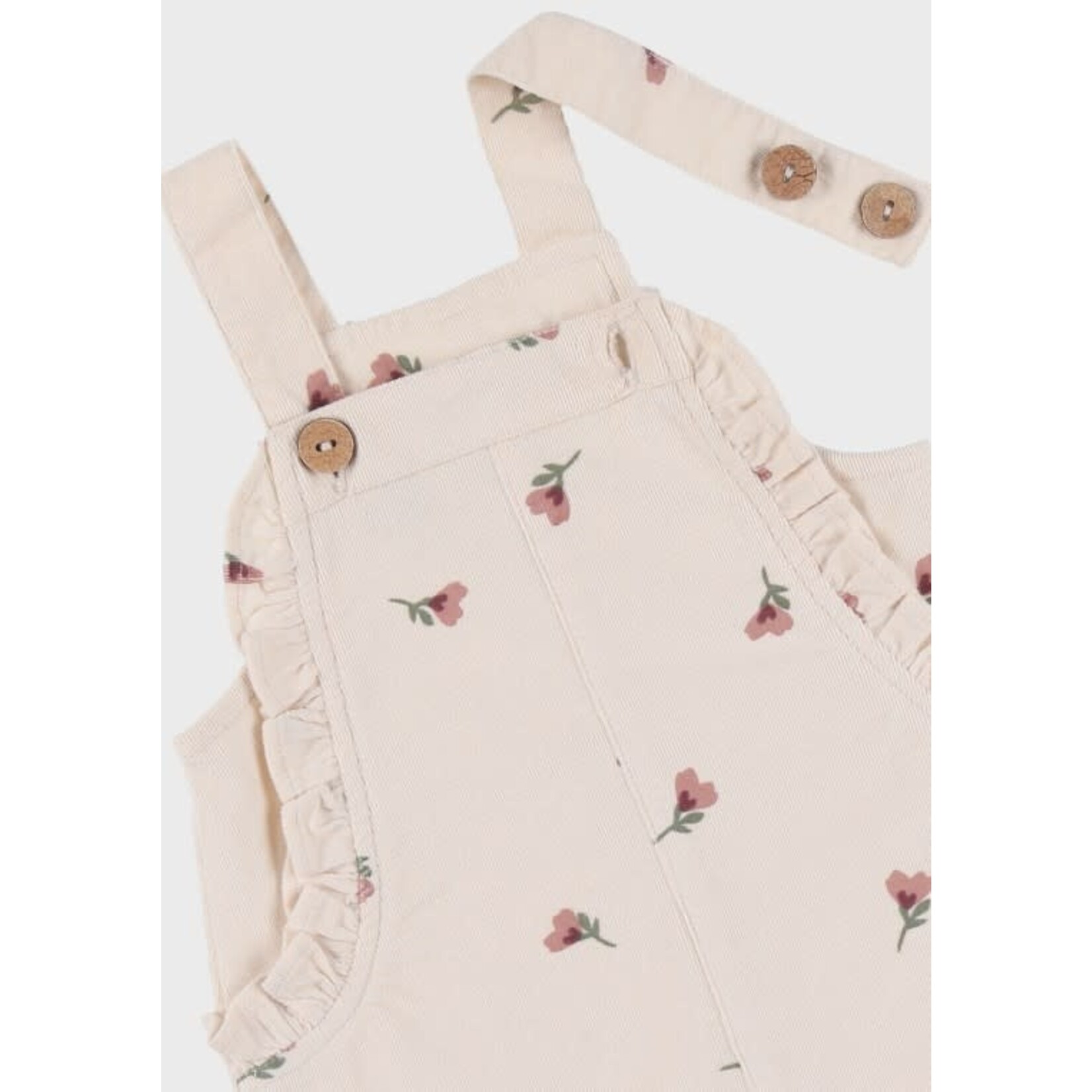Noukie's Noukie's - Salopette en t-shirt set in jersey met bloemetjesmotief
