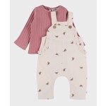 Noukie's Noukie's - Salopette en t-shirt set in jersey met bloemetjesmotief