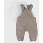 Noukie's Noukie's - Salopette en t-shirt set in geribd fluweel