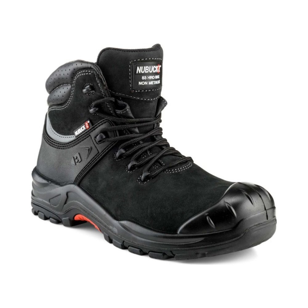 Buckbootz Boots Nubuckz NKZ102BLK S3 Hoog Zwart Werkschoen