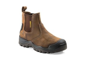 Buckbootz  BSH006 S3 Hoog Bruin Instap Werkschoen
