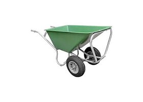 Kruiwagen stal/groen basic HP1602SW 160 Liter 2-wiel met softwiel