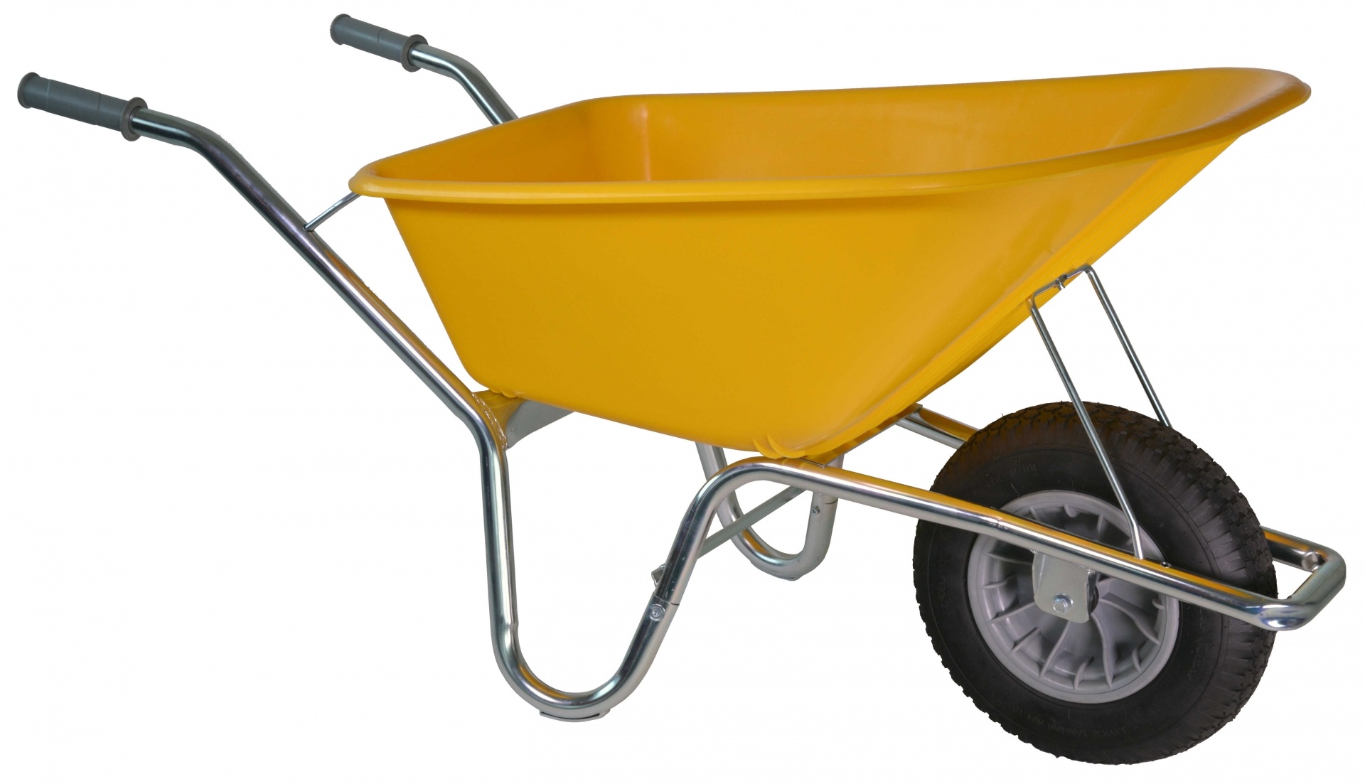 Bouwkruiwagen basic H1G100 100 L geel bak