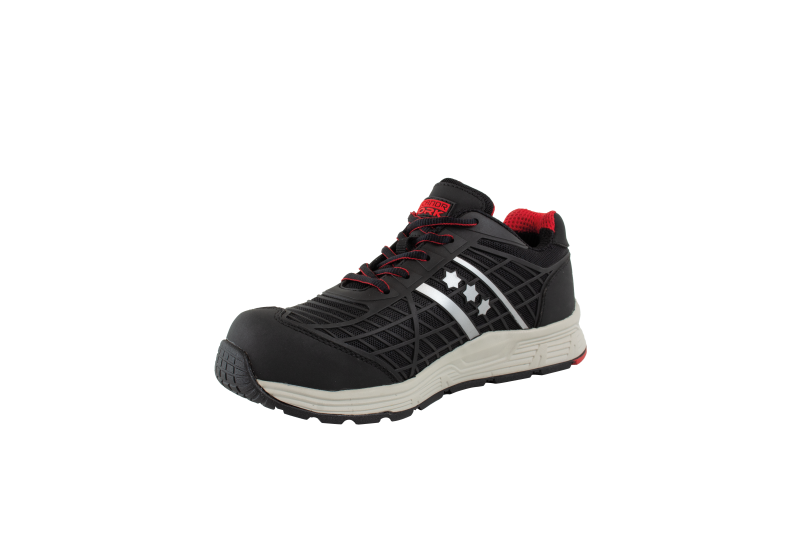 Rucanor Score 32   S3  Laag  Zwart/Rood Werkschoen