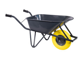 Bouwkruiwagen HSO85SW staal 85 L ovale buis met softwiel