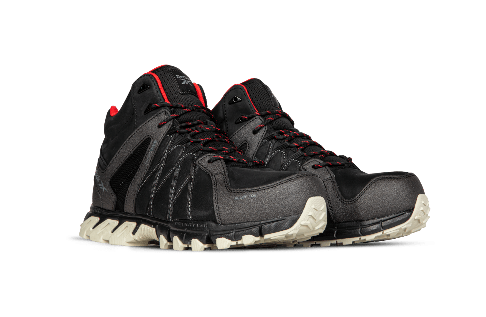 Reebok 1052 S3 Hoog  Zwart/Rood Werkschoen