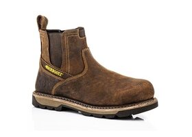 Buckbootz B1180 S3 Hoog Bruin Instap Werkschoenen
