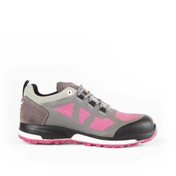 Lavoro Leia S3  ESD Laag Grijs/Roze Werkschoen
