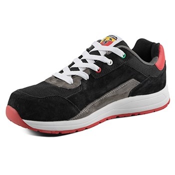 Abarth 595 S3 Laag Zwart/Rood Werkschoen