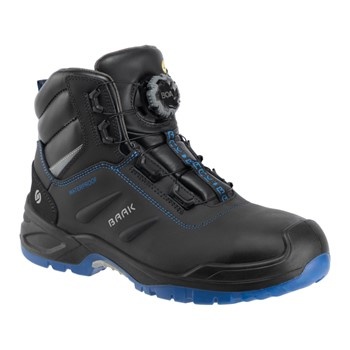 Veiligheidsschoenen Heren Hoog S3 ESD Veiligheidslaarzen Dames Waterdicht Ademend Werkschoenen met Stalen Neus Sneaker Zwart EU 48