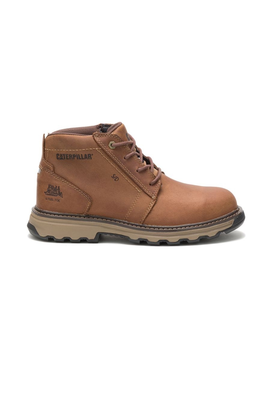 Caterpillar Parker S1P Hoog Bruin Werkschoen