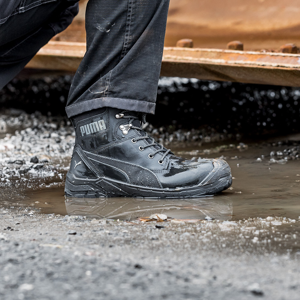 Puma Conquest CTX 630730 S3 Hoog Zwart Werkschoen