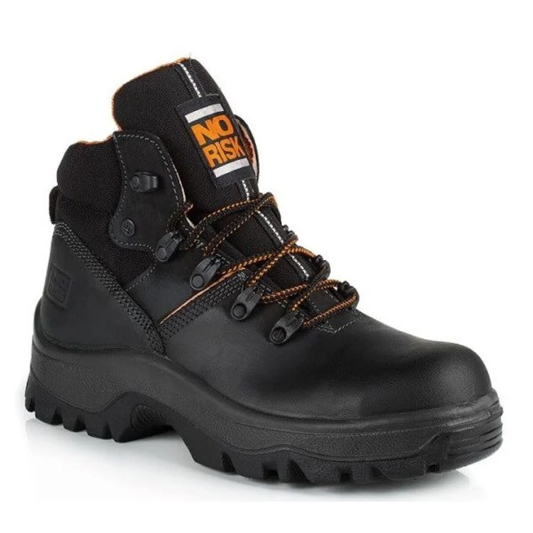 No Risk Armstrong S3 Hoog Zwart Werkschoen