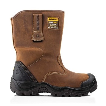 Buckbootz  BSH010 S3 Hoog Bruin Werklaars