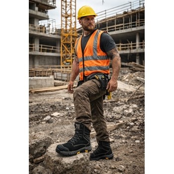 BuckBootz Tradez Blastz  S7S Hoog Zwart Werkschoen