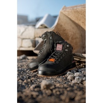 Hard Yakka Lace Zip  3056 S1P Y60333 Hoog Zwart Werkschoen