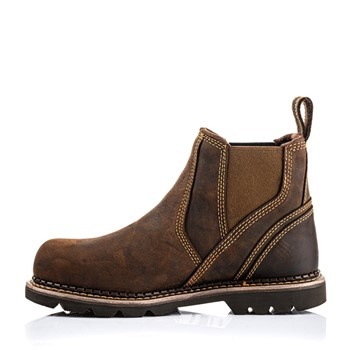 Buckbootz  B1555SM SB Hoog Bruin Instap Werkschoen