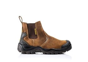 Buckbootz  BSH006 S3 Hoog Bruin Instap Werkschoen