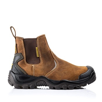 Buckbootz BSH006 S3 Hoog Bruin Instap Werkschoen