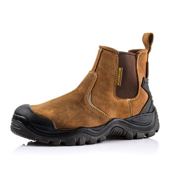 Buckbootz BSH006 S3 Hoog Bruin Instap Werkschoen