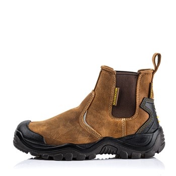 Buckbootz BSH006 S3 Hoog Bruin Instap Werkschoen