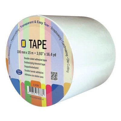 Bad Vernederen modus Dubbelzijdig tape (100 mm, 15 meter, Easy tear) - Hobby Creatief