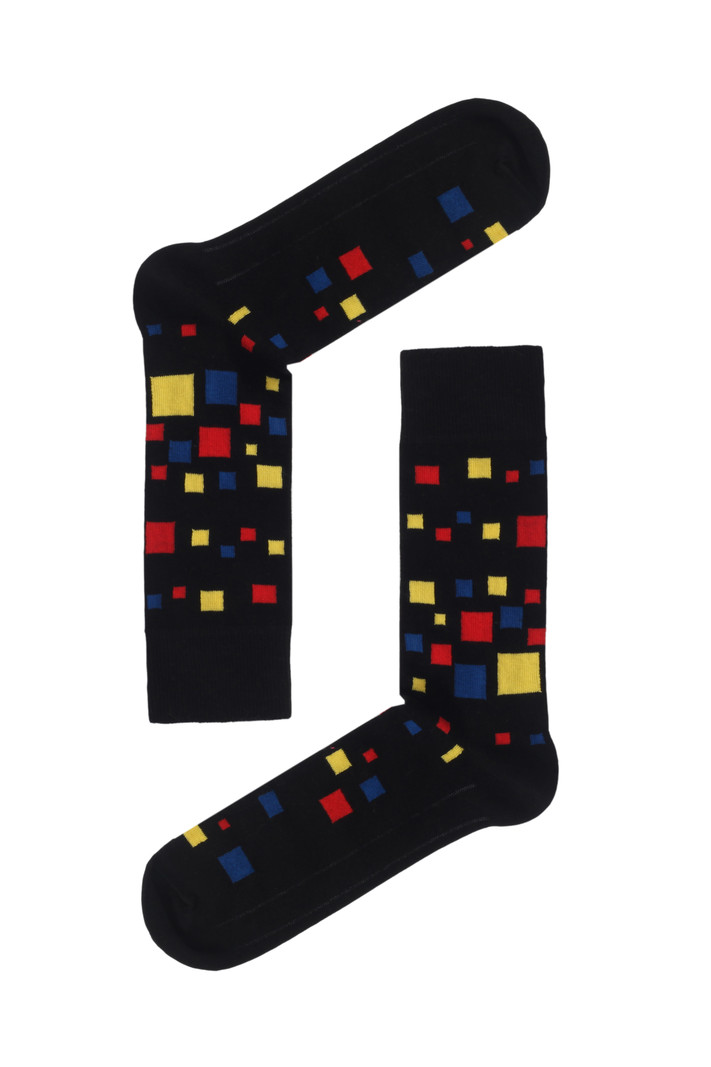 Black Bisquare Socks