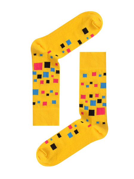 Socks++ Yellow Bisquare Socks