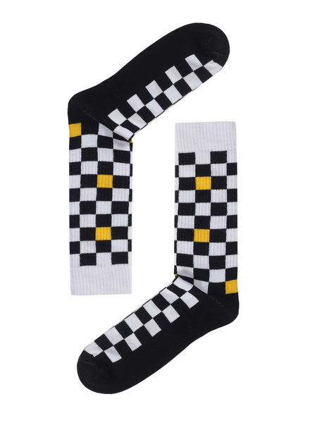 Socks++ Black Checker Performance Socks