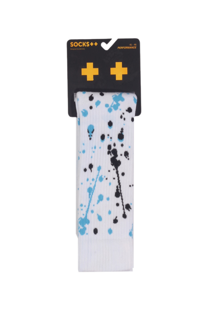 Blue Spray Athletic Socks