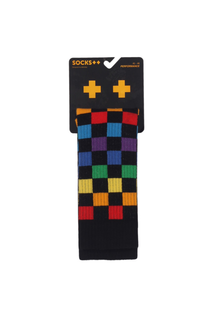 Multi Checker Athletic Socks