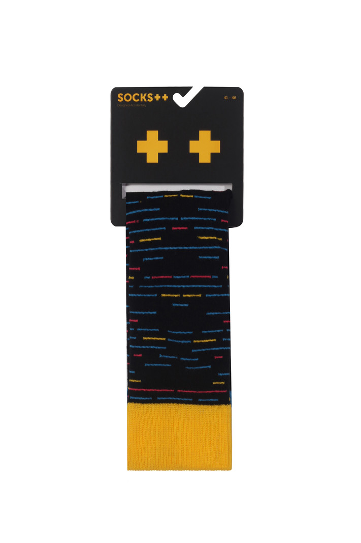 Socks++ Black Dash Line Socks