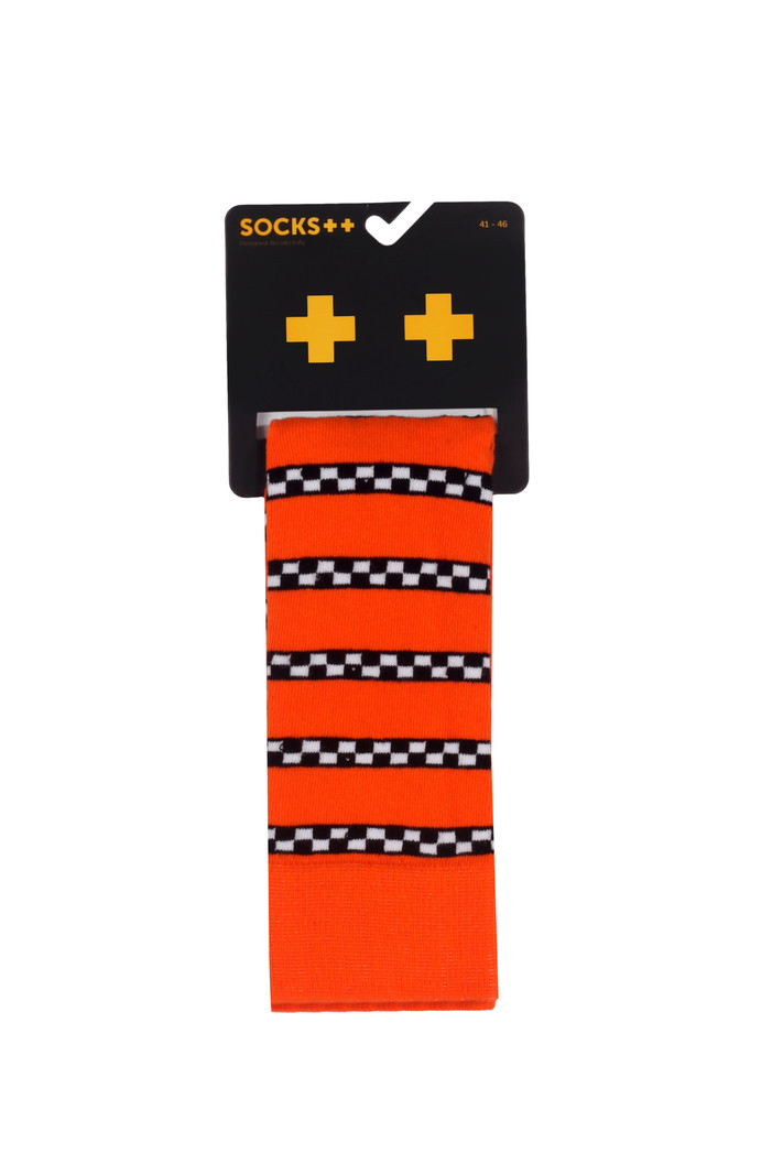 Orange Check Mate Socks